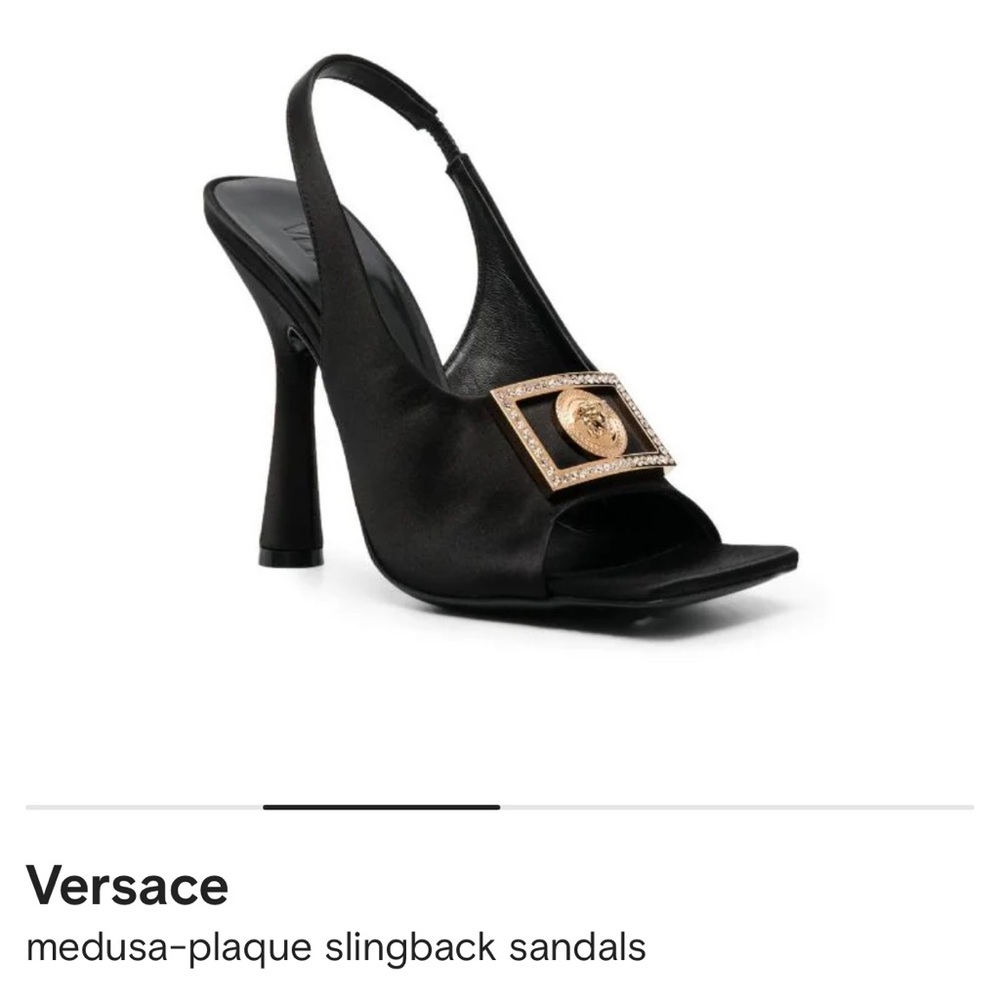 Versace medusa-plaque slingback sandals heels pumps